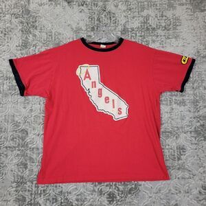 Shohei Ohtani #17 Shirt Men's XL Red California Angels Ringer Baseball MLB